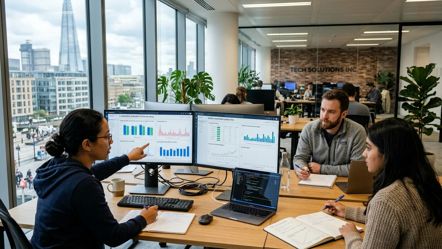 TheWebSolve digital commerce engineering team optimizing high-throughput transactional conversion architectures